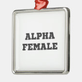 Alpha-Vrouw Metalen Ornament (Links)