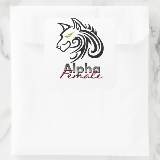 Alpha Vrouw Stickers (Tas)