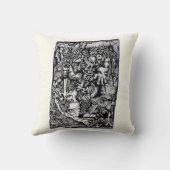 Alpha Warrior, van Brian Benson, Ink tekening Kussen (Achterkant)