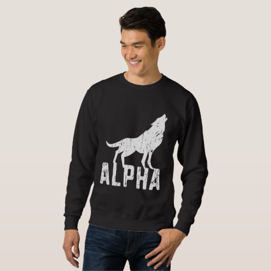 Alpha  wilde dieren halloween trui (Voorkant volledig)