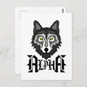 Alpha Wolf Briefkaart (Voorkant / Achterkant)