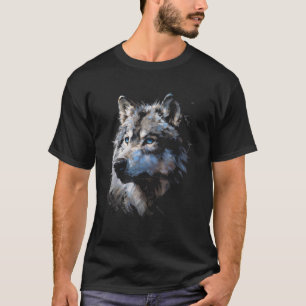 Alpha Wolf Fantasy Art Graphic Blauwe Ogen Wolf Li T-shirt