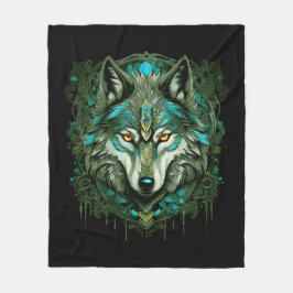 Alpha Wolf Fleece Deken