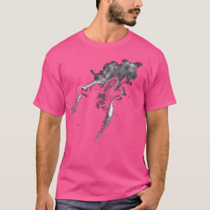 Alpha Wolf Howling to Moon Dark Fantasy Wolf Lover T-shirt