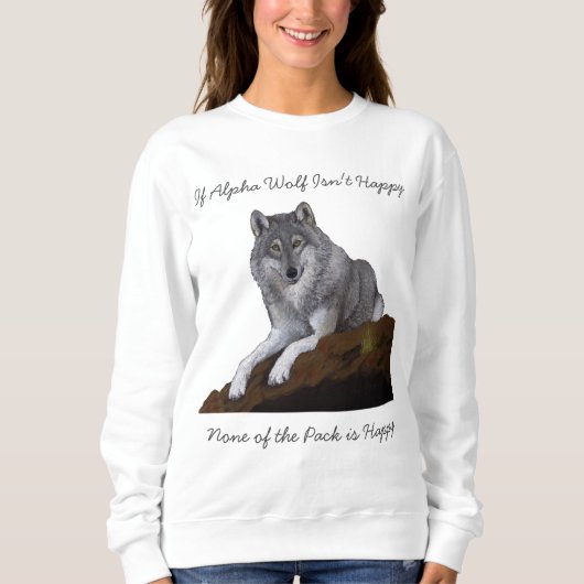 Alpha Wolf is niet blij Trui (Voorkant)