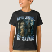 Alpha Wolf Loading 67 Percent Savage Funny Wolves T-shirt (Voorkant)