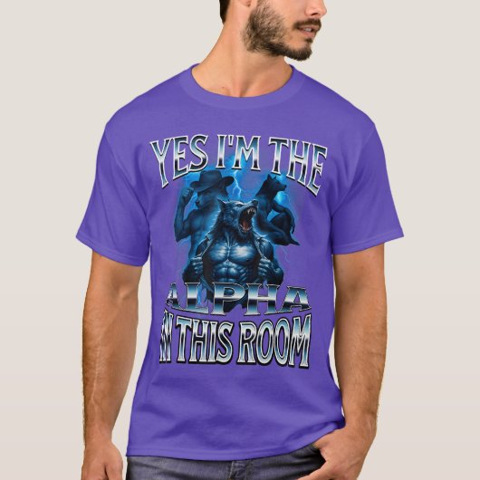 Alpha Wolf Meme Beta Man Grappig Vernederend Cring T-shirt (Voorkant)