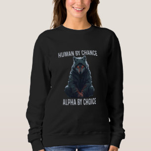 Alpha Wolf Meme Mannen Human by Chance Alpha door  Trui