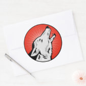 Alpha Wolf Ronde Glanzende Sticker door ZEROSIXFEM (Envelop)