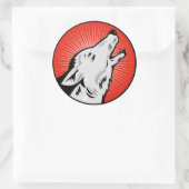 Alpha Wolf Ronde Glanzende Sticker door ZEROSIXFEM (Tas)