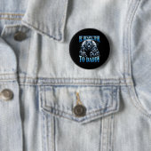 Alpha Wolf Wees Respectvol Tegenover Papa Grappige Ronde Button 5,7 Cm (In situ)