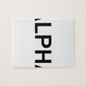 Alpha (ZWART) Legpuzzel (Horizontaal)