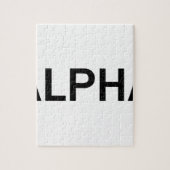 Alpha (ZWART) Legpuzzel (Verticaal)