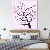 Alphabet ABC boom aangepaste verpakte canvas print (Insitu (Slaapkamer))