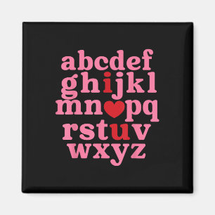 Alphabet ABC I Love You Heart Funny Valentijnsdag Magneet