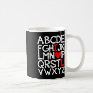 Alphabet Abc I Love You T Shirt Valentijnsdag Hea Koffiemok