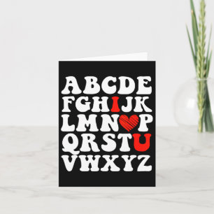 Alphabet ABC I Love You Valentijnsdag Heart Teach Kaart