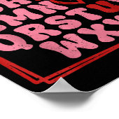 Alphabet Abc I Love You Valentines Day Heart Poster (Hoek)