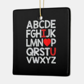 Alphabet ABC Ik hou van je Keramisch Ornament (Links)