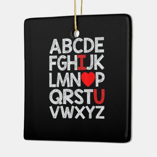 Alphabet ABC Ik hou van je Keramisch Ornament (Links)