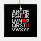 Alphabet ABC Ik hou van je Keramisch Ornament (Voorkant)