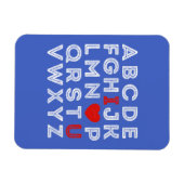 Alphabet ABC Ik hou van je Magneet (Horizontaal)