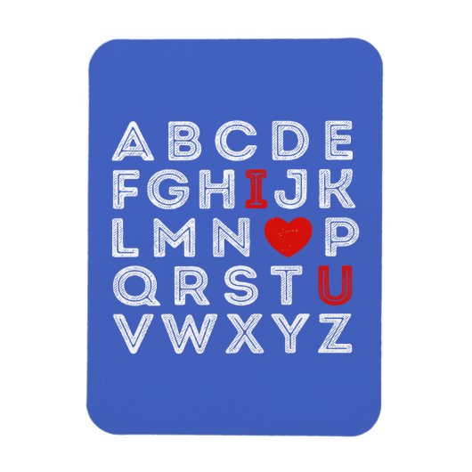 Alphabet ABC Ik hou van je Magneet (Verticaal)