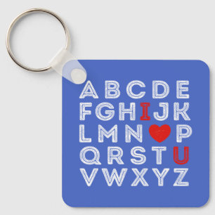 Alphabet ABC Ik hou van je Sleutelhanger