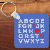 Alphabet ABC Ik hou van je Sleutelhanger (Voorkant)