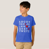Alphabet ABC Ik hou van je T-shirt (Voorkant volledig)