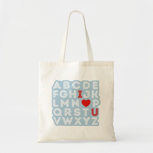 Alphabet ABC Ik hou van je Tote Bag (Voorkant)