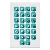 Alphabet abc klaslokaal decor perfect poster (Voorkant)