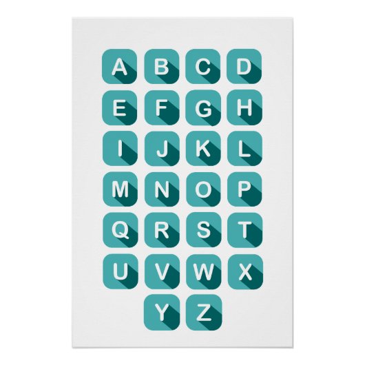 Alphabet abc klaslokaal decor perfect poster (Voorkant)