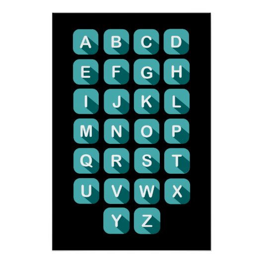 Alphabet abc klaslokaal decor perfect poster (Voorkant)