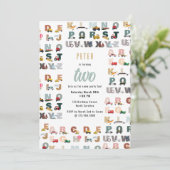 Alphabet ABC Trucks, Voertuigen Kinderverjaardag Kaart (Staand voorkant)