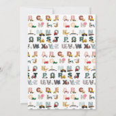 Alphabet ABC Trucks, Voertuigen Kinderverjaardag Kaart (Achterkant)