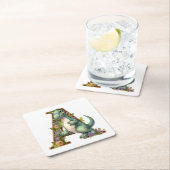 Alphabet Adventure: De letter A met Iguanodon Kartonnen Onderzetters (Insitu)