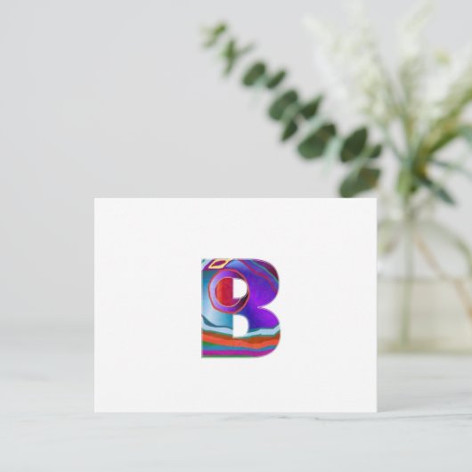 Alphabet ALPHA BBB Briefkaart (Staand voorkant)