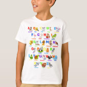 Alphabet Animal ABCs Learning Boy T-Shirt (Voorkant)