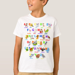 Alphabet Animal ABCs Learning Boy T-Shirt