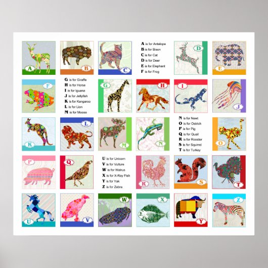 Alphabet Animal Poster Revised (Voorkant)