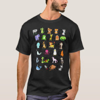 Alphabet Animals ABCs die T-shirt Kinderen leren B