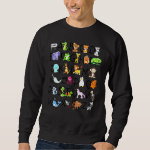 Alphabet Animals ABCs die T-shirt Kinderen leren B