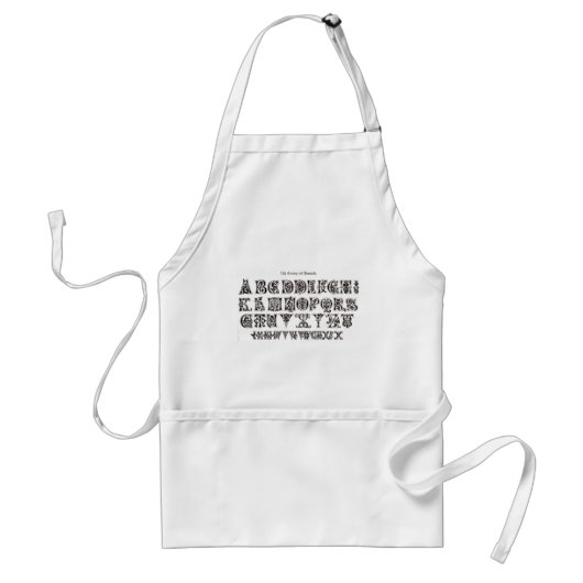 Alphabet Apron Standaard Schort (Voorkant)