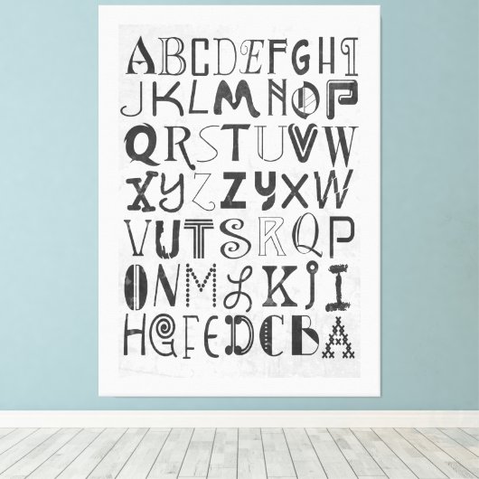 Alphabet Art Canvas Afdruk (Insitu (Houten vloer))