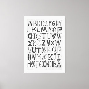 Alphabet Art Canvas Afdruk