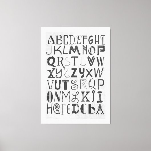 Alphabet Art Canvas Afdruk (Voorkant)