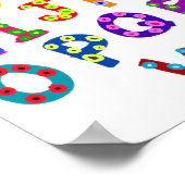 Alphabet Art Colorful Typography Moderne Kinder De Poster (Hoek)