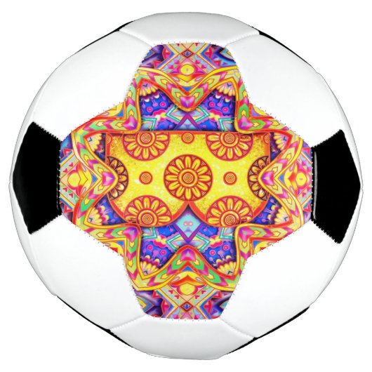Alphabet B mandala Voetbal (Gedraaid)