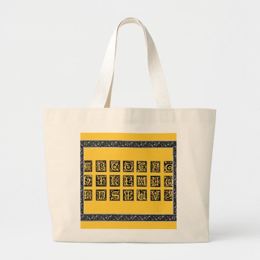Alphabet Bag Grote Tote Bag (Voorkant)